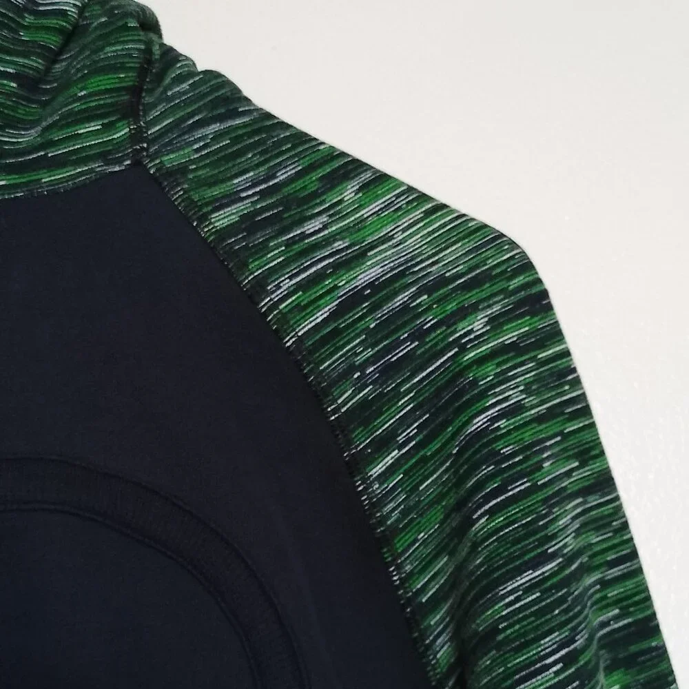 Lululemon Women's Scuba Hoodie Jacket, Vintage Y2K, Navy/Green, Size 12 - Picture 4 of 12